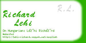 richard lehi business card